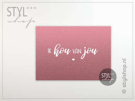 kaart ik hou van jou valentijn huwelijk trouwen postkaart ansichtkaart decoratie versturen kaartje getrouwd