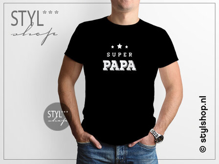 kado papa shirt tshirt super papa vaderdag stoer