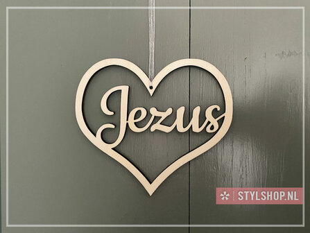  Jezus hartje kadootje klein kadootje Jezus Christelijk houten hartje
