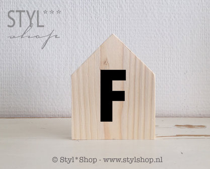 houten huisje letter
