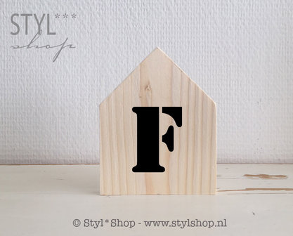 houten huisje letter