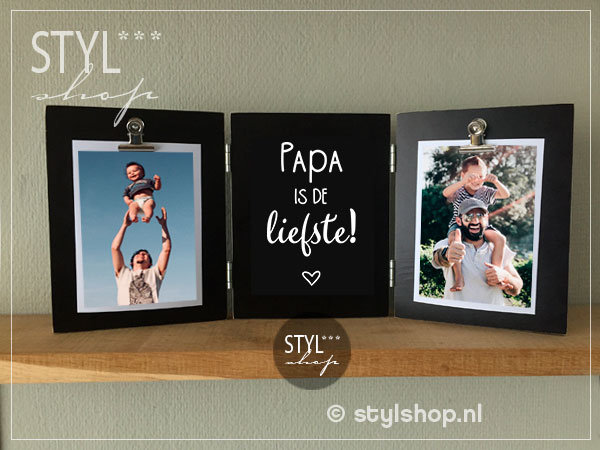 Fotolijst Papa is de liefste - Styl*Shop - Uniek en origineel kado nodig? Die vind je hier! alleen Friese producten maar ook musthaves!