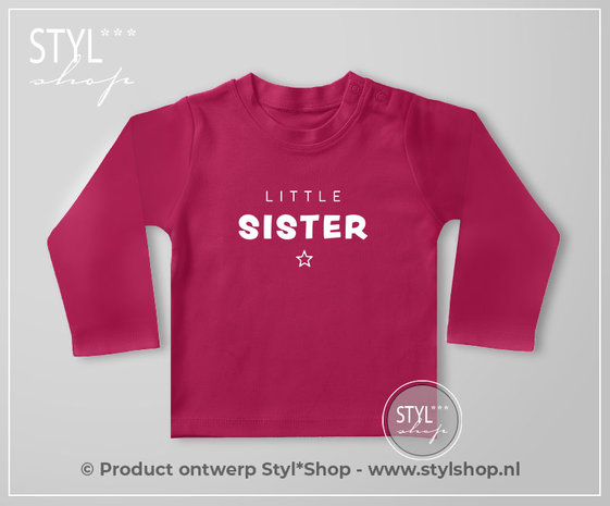 Little sister kleine zus shirt t shirt zwanger kraamcadeau eerste pakje 