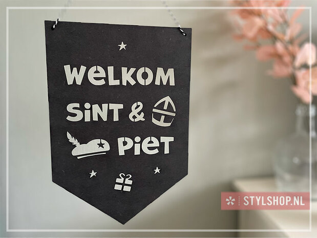 Decoratie Sinterklaas Banner Sint Piet Sinterklaas decoratie